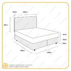 Box Queen Branca + Cabeceira Painel Iris Marrom + Colchão De