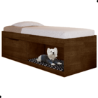 Box Solteiro 2 Prateleiras Flórida Com Kit Pet Malbec