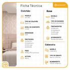 Box Solteiro Preta + Cabeceira Painel Iris Marrom + Colchão D