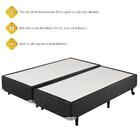 Box Sommier Casal Queen Size Soft Comfort Preto Com Pés Fixo,