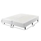 Box Sommier King Size Branco Pés Fixo Tecido Antiderrapante