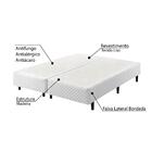 Box Sommier King Size Branco Pés Fixo Tecido Antiderrapante