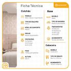 Box Viúva Branca + Cabeceira Painel Iris Preta + Colchão De M