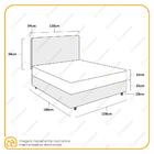 Box Viúva Preta + Cabeceira Painel Iris Marrom + Colchão De M