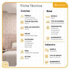 Box Viúva Preta + Cabeceira Painel Iris Preta + Colchão Class