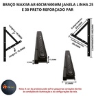 Braço Articulado Reforcado 60cm Janela Maxim-ar Aluminio Linh