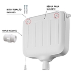 Braço Chuveiro Plastico 1/2 40cm Branco Bce40 Astra