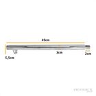 Braço De Chuveiro Longo 45 Cm Em Metal Cromado