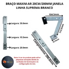 Braço Maxim-ar 20cm/200mm Janela Linha Suprema Branco Par