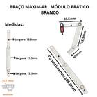 Braço Maxim-ar 20cm/200mm Janela Modulo Pratico Branco Par