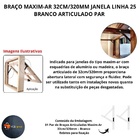 Braço Maxim-ar 32cm/320mm Janela Linha 25 Branco Articulado P