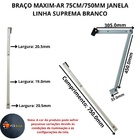 Braço Maxim-ar 75cm/750mm Janela Linha Suprema Branco Par Al