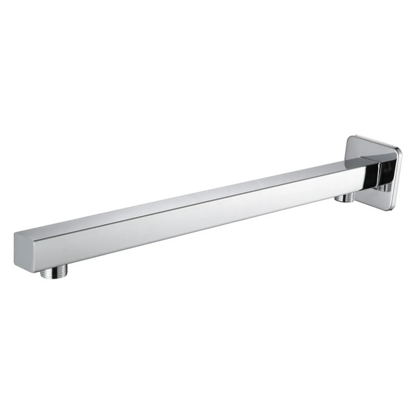 Braço Quadrado Com Desviador Embutido 40cm todo em Metal Inox