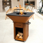 Braseiro Churrasqueira com Rodas 81x81cm Bacchus Naterial