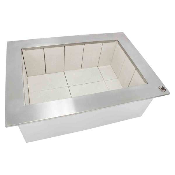 Braseiro em Aço Inox 75cm Revestido com Lã de Rocha e Placas Refratárias ELG Atacadão Lazer