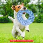 Brinquedo Argola Para Cachorro Mordedor Em Corda 18cm Azul -