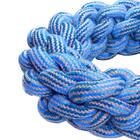 Brinquedo Argola Para Cachorro Mordedor Em Corda 18cm Azul -