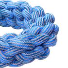 Brinquedo Argola Para Cachorro Mordedor Em Corda 18cm Azul -