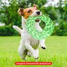 Brinquedo Argola Para Cachorro Mordedor Em Corda 18cm Verde -