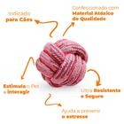 Brinquedo Bola De Cachorro Em Corda Rosa 6cm - Casambiente Pe