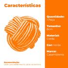 Brinquedo Bola De Cachorro Em Corda Verde 8cm - Casambiente P