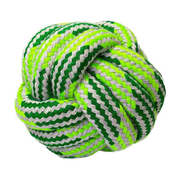 Brinquedo Bola De Cachorro Em Corda Verde 8cm - Casambiente P