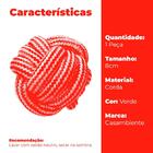 Brinquedo Bola De Cachorro Em Corda Verde 8cm - Casambiente P