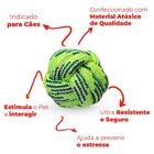 Brinquedo Bola De Cachorro Em Corda Verde 8cm - Casambiente P
