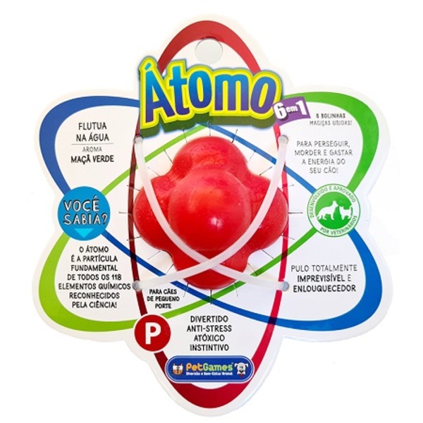 Brinquedo Bola Macia  Átomo Mordedor Pet Games 6 Bolas Em 1 E
