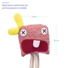 Brinquedo Cachorro Madog Dentinho Pelucia Pet Casco Bovino