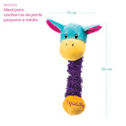 Brinquedo Cachorro Madog Girafinha Pelucia Pet Elástica