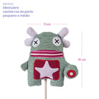 Brinquedo Cachorro Madog Herói Pelucia Pet Casco Bovino