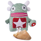 Brinquedo Cachorro Madog Herói Pelucia Pet Casco Bovino