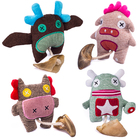 Brinquedo Cachorro Pelúcia Pet Casco De Boi Madog Kit Com 4