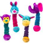 Brinquedo Cachorro Pelúcia Pet Elásticas Madog Kit Com 4