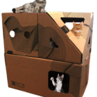 Brinquedo Casa Toca Para Gatos Cubo + Retângulo + Poli