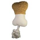 Brinquedo De Pelúcia Para Cachorro Com Corda Osso Bege 30cm -