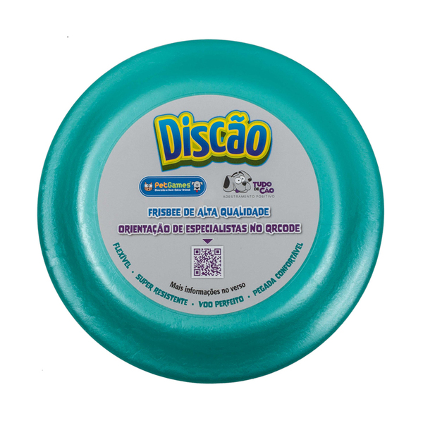 Brinquedo Frisbee Leve Discão Pet Games - Verde