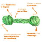 Brinquedo Mordedor Osso Em Corda Para Cachorro Verde 25cm - P