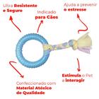 Brinquedo Mordedor Para Cachorro Argola Com Puxador De Corda