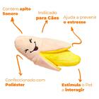 Brinquedo Mordedor Para Cachorro Banana Pelúcia Com Apito 10c