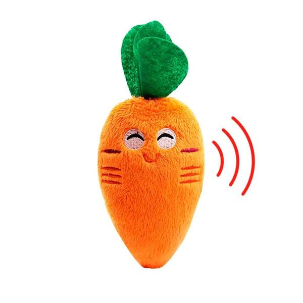 Brinquedo Mordedor Para Cachorro Cenoura Pelúcia Com Apito 15
