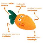 Brinquedo Mordedor Para Cachorro Cenoura Pelúcia Com Apito 15