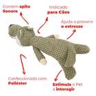 Brinquedo Mordedor Para Cachorro Grande Lobinho Pelúcia Com A