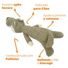 Brinquedo Mordedor Para Cachorro Grande Lobinho Pelúcia Com A