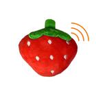 Brinquedo Mordedor Para Cachorro Morango Pelúcia Com Apito 10