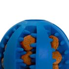 Brinquedo Para Cachorro Bolinha Petiscos Azul 7cm - Casambien