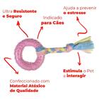 Brinquedo Para Cachorro Mordedor Argola Com Puxador De Corda