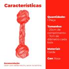 Brinquedo Para Cachorro Osso De Corda Mordedor Rosa 25cm - Pe