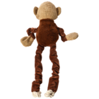 Brinquedo Pelucia Macaco Flexível para Cachorro Poliéster Marrom Chalesco